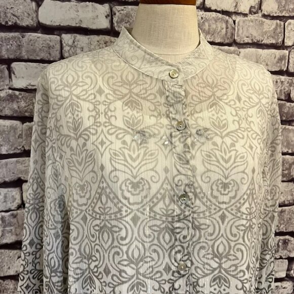 Samantha Grey NWT Sheer Blouse W/ Built In Tank Size 18 - Picture 2 of 9